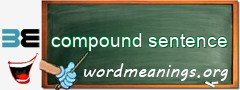 WordMeaning blackboard for compound sentence